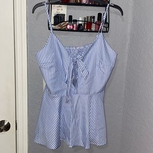 Striped peplum top